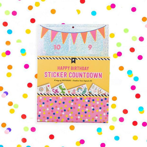 Pipsticks Happy Birthday Sticker Countdown