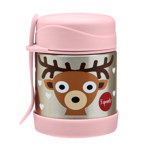 3 Sprouts Deer Stainless Steel Food Jar