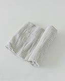 Little Unicorn Cotton Muslin Single Swaddle Grey Stripe