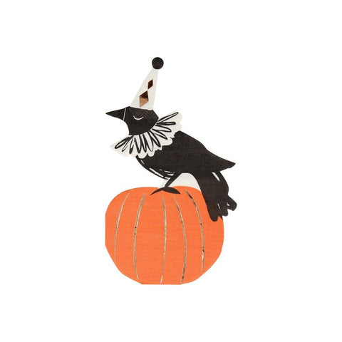 MeriMeri Crow on a Pumpkin Napkins