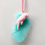 Bottleblond Jewels Parrot Feather Necklace