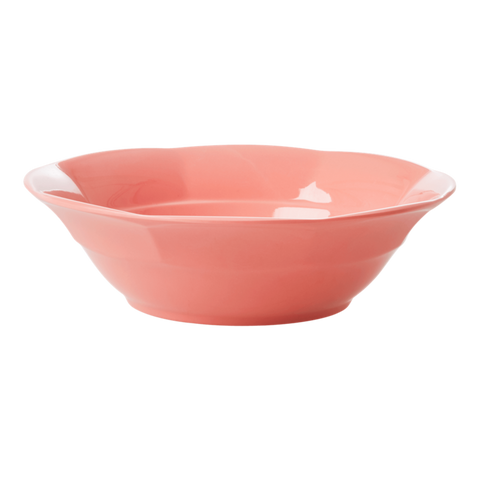 Rice Melamine Soup Bowl in Bright Coral