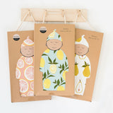 MilkBarn Organic Cotton Newborn Gown & Hat Set Grasshoppers 0-3 mos