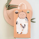 MilkBarn Organic Cotton Swaddle Blanket Grasshoppers