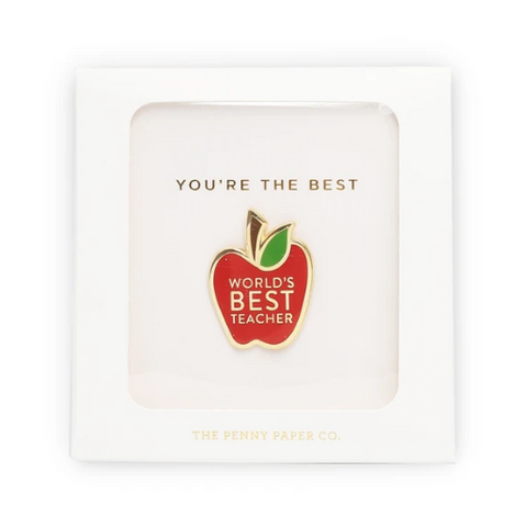 Penny Paper Co Enamel Pin Worlds Best Teacher