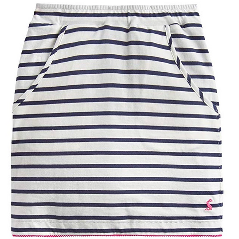 Joules Skirt Reversible Jersey Navy Stripe