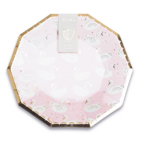 Daydream Society Hello Lucky Pink Swan Plate