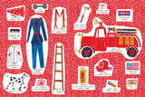 Mr Boddington Sticker Booklette Fire Station