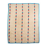 Lil Pyar Crib Blanket Tan Blue Red Pirate Design