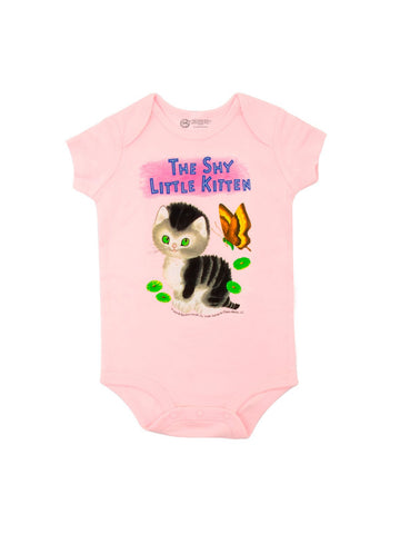 Out Of Print Onesie The Shy Little Kitten Pink
