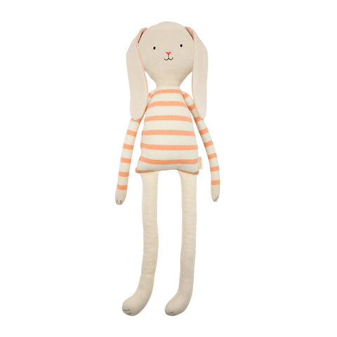 MeriMeri Peach Stripe Large Bunny Doll