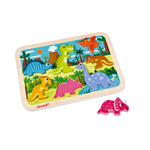 Janod Wooden Puzzle Dinosaurs
