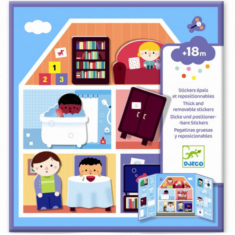 Djeco Thick and Removable Stickers - House