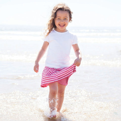 JoJo Maman Skirt with Shorts Pink Stripe