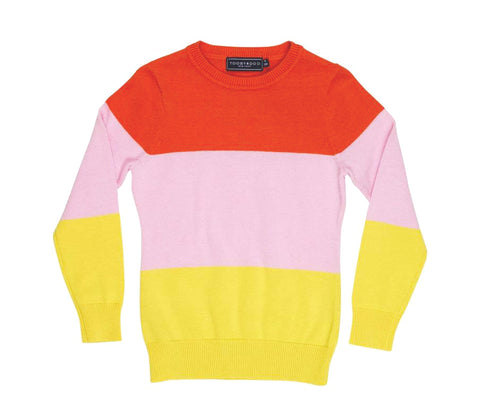 Toobydoo Sweater Orange Pink Yellow