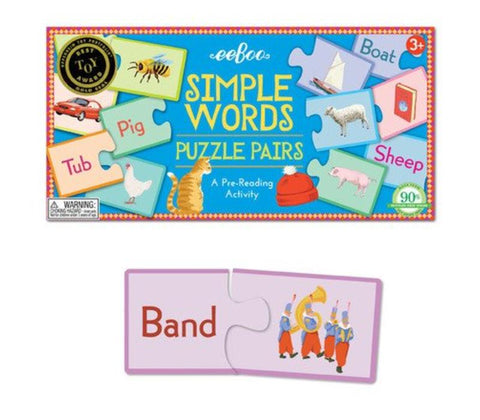 Eeboo Simple Words Puzzle Pairs