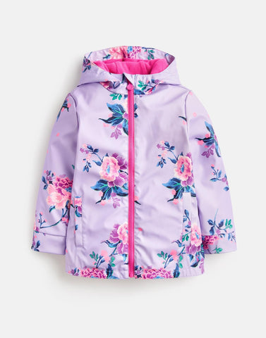 Joules Rain Coat Purple Floral
