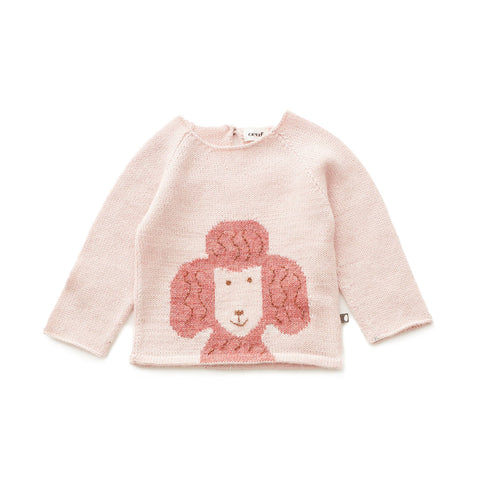 Oeuf Pullover Sweater Pink Poodle