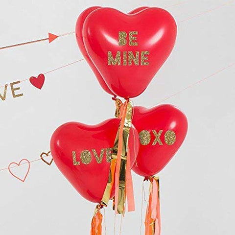 Meri Meri Glitter Valentine Hearts Balloon Kit