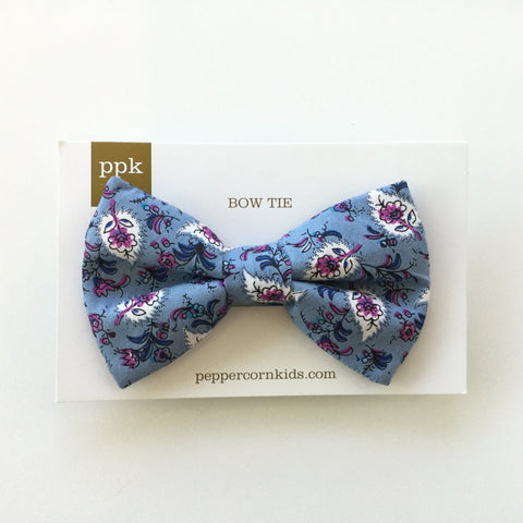 Peppercorn Kids Bow Tie Blue Purple Floral