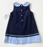 Betti Terrell Dress Blue Collar Sailboat