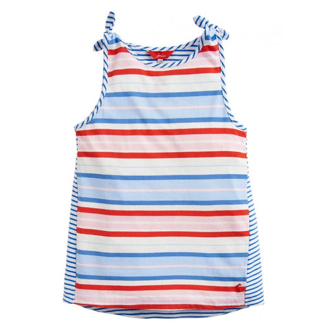 Joules Pink Blue Red Striped Tank Top