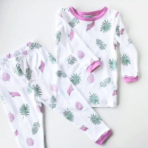 Noomie 2 Piece PJ set Tropical Leaf