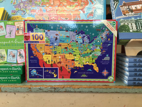 Eeboo Puzzle 100 Piece This Land is Your Land
