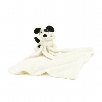 Jellycat Bashful Black And Cream Puppy Soother Lovey