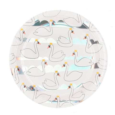 My Little Day Set of 8 Large Paper Plates - Swans
