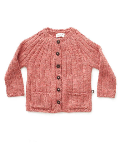 Oeuf Ribbed Cardigan Sweater Pink
