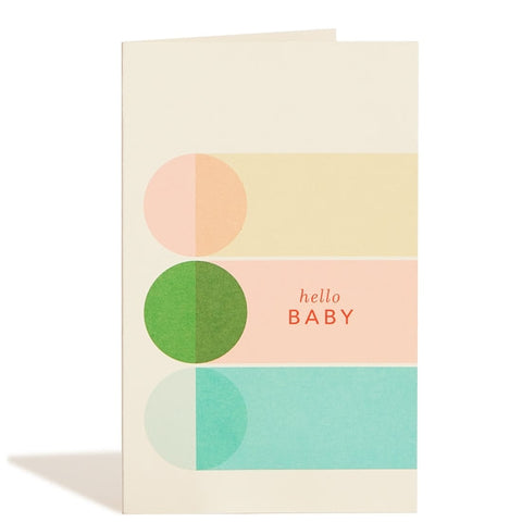 Snow and Graham Card Hello Baby Circles Geometric