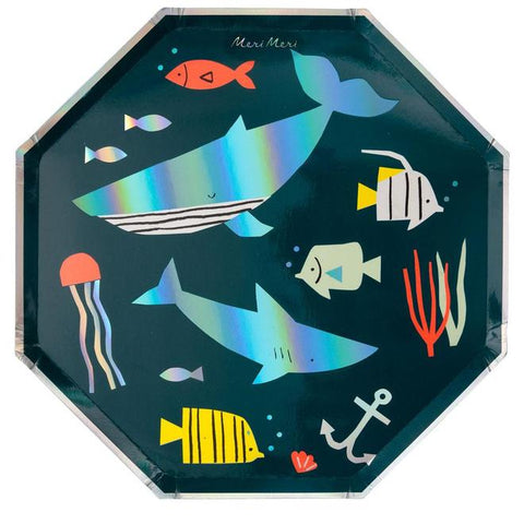Meri Meri Under the Sea Large Plates Set of 8