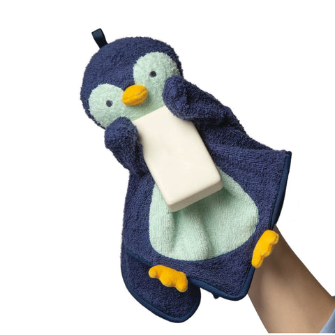 Manhattan Toy Penny Penguin Scrub-a-Dubbie Washcloth