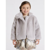 Mayoral Grey Faux Fur Coat