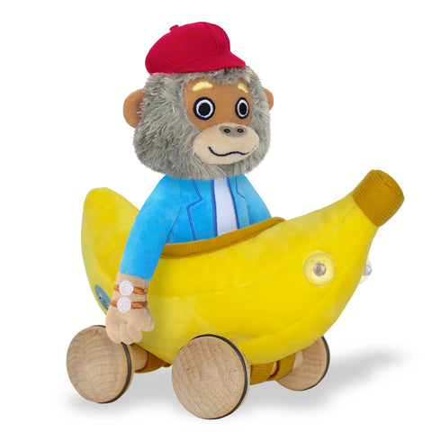 Richard Scarry Bananas Gorilla Soft Toy & Bananamobile