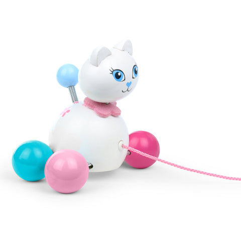Vilac White Kitty Pull Toy