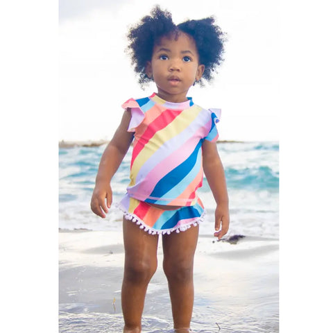 Feather4Arrow Seashell 2 Piece Swimsuit East Cape Stripe