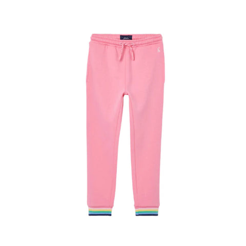Joules Sweatpants Pink with Rainbow Cuff
