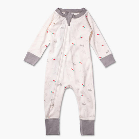 Sapling Bunnies Zip Romper
