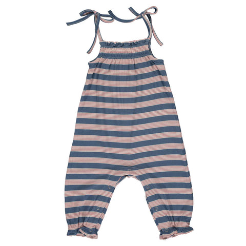 Vignette Victoria Romper Blue with Red Stripes