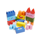 Kikkerland Stack and Mix Wooden Building Blocks