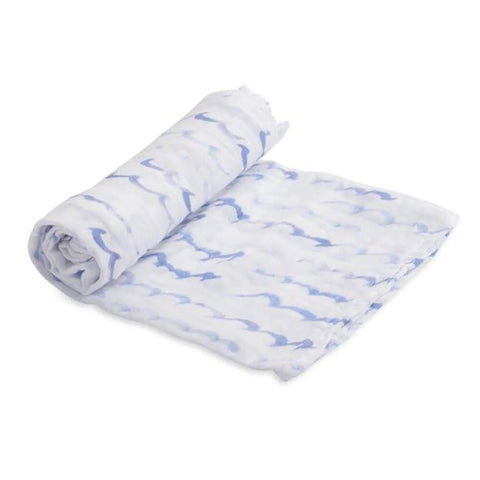 Little Unicorn Cotton Muslin Single Swaddle Tidal Waves High Tide