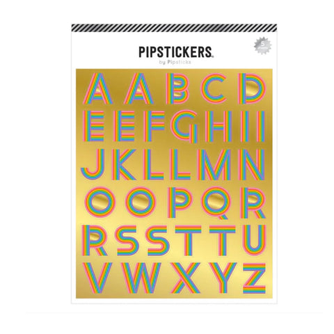 Pipsticks Rainbow Road Big Alphabet Sticker Sheet