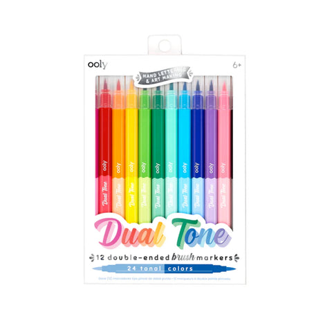 Ooly Dual Tone Brush Markers set of 12