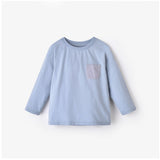 Aimama Andy Longsleeve Tee Shirt Blue with Cat on Back