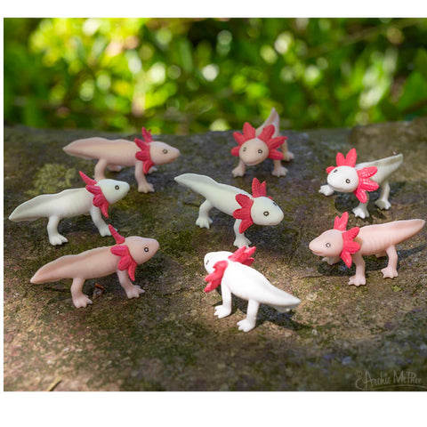 Archie McPhee Itty Bitty Axolotls bag of 8