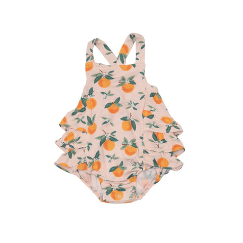 Angel Dear Ruffle Sunsuit Orange Blossom