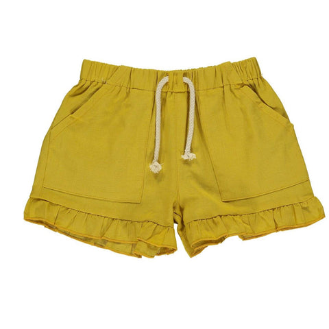 Vignette Brynlee Ruffle Shorts Mustard