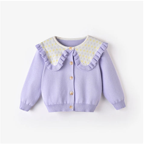 Aimama Alexandria Cardigan Purple and Yellow